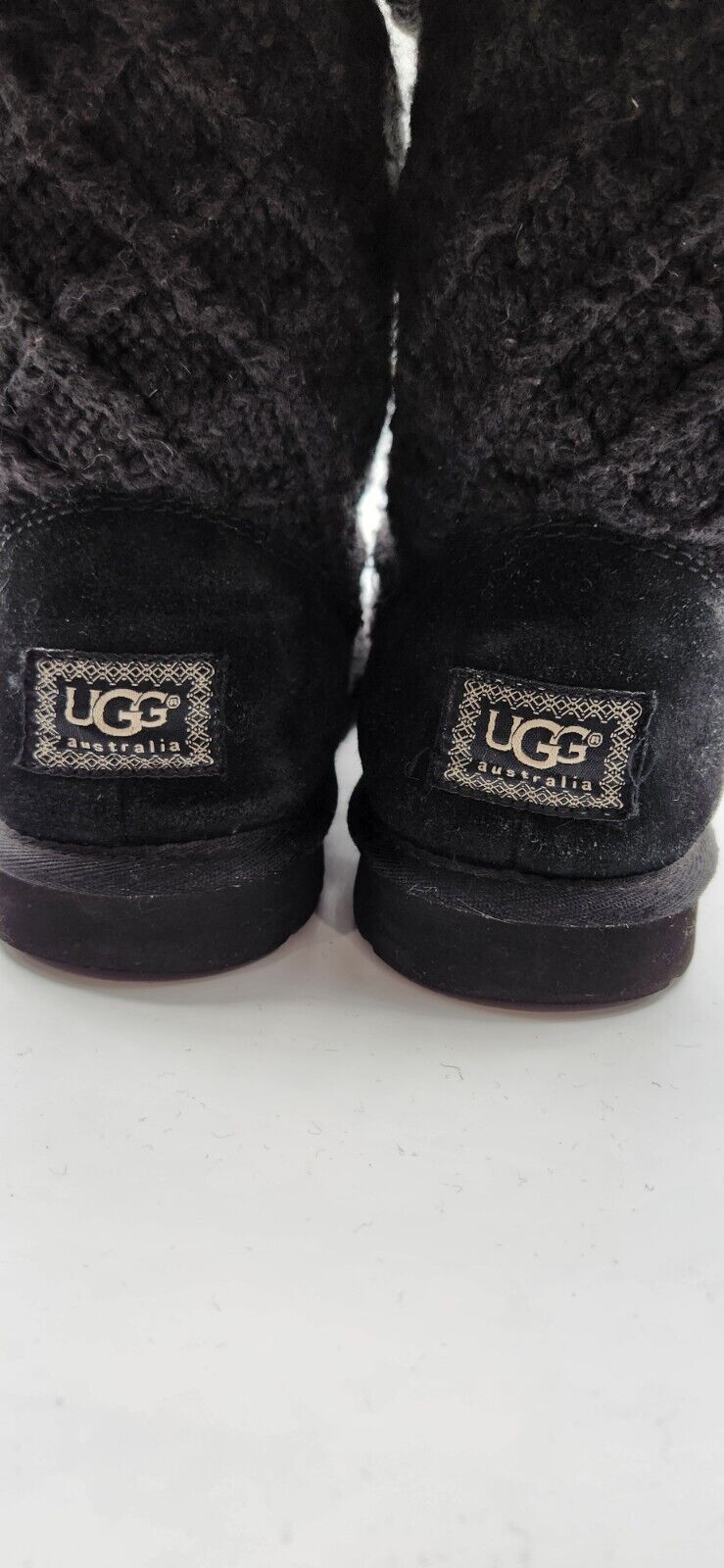 UGG Boots Womens 9 Cardy Knit Classic Black Sweat… - image 18