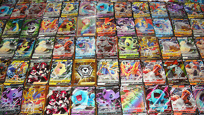 Pokemon 100 Card Lot GUARANTEED V or Vmax & 1 Pack : Sword Shield Ultra ...