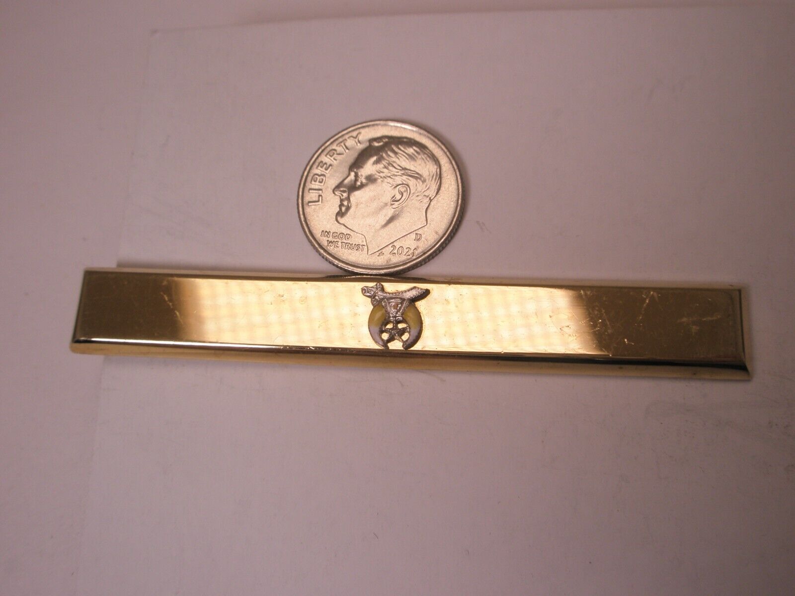 Shriners Vintage HICKOK LARGE Tie Bar Clip masoni… - image 2