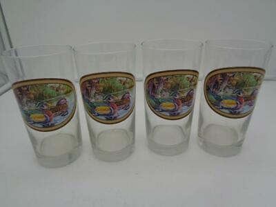 Set of 4 Vintage Norman R Warmer Mallard Ducks 12 oz Drinking Glasses ...