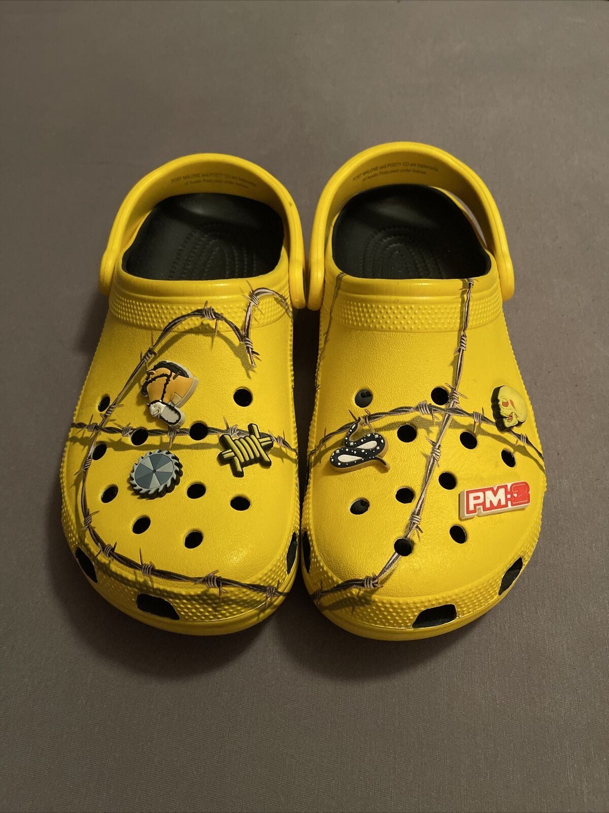 Post Malone Barbed Wire Crocs, Brand New, Men's Size 9, Women's Size 11 |  eBay