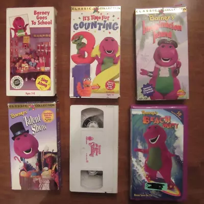 Vintage VHS Barney The Dinosaur Shows Goes | Grelly USA