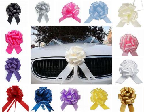 WEDDING CAR RIBBON AND BOWS DECORATION 8 MTRS RIBBON + 1 3 or 5 LARGE ...