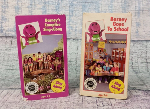 2 Barney VHS Tapes!!! Barney's Campfire Sing Along & Barney Goes To ...