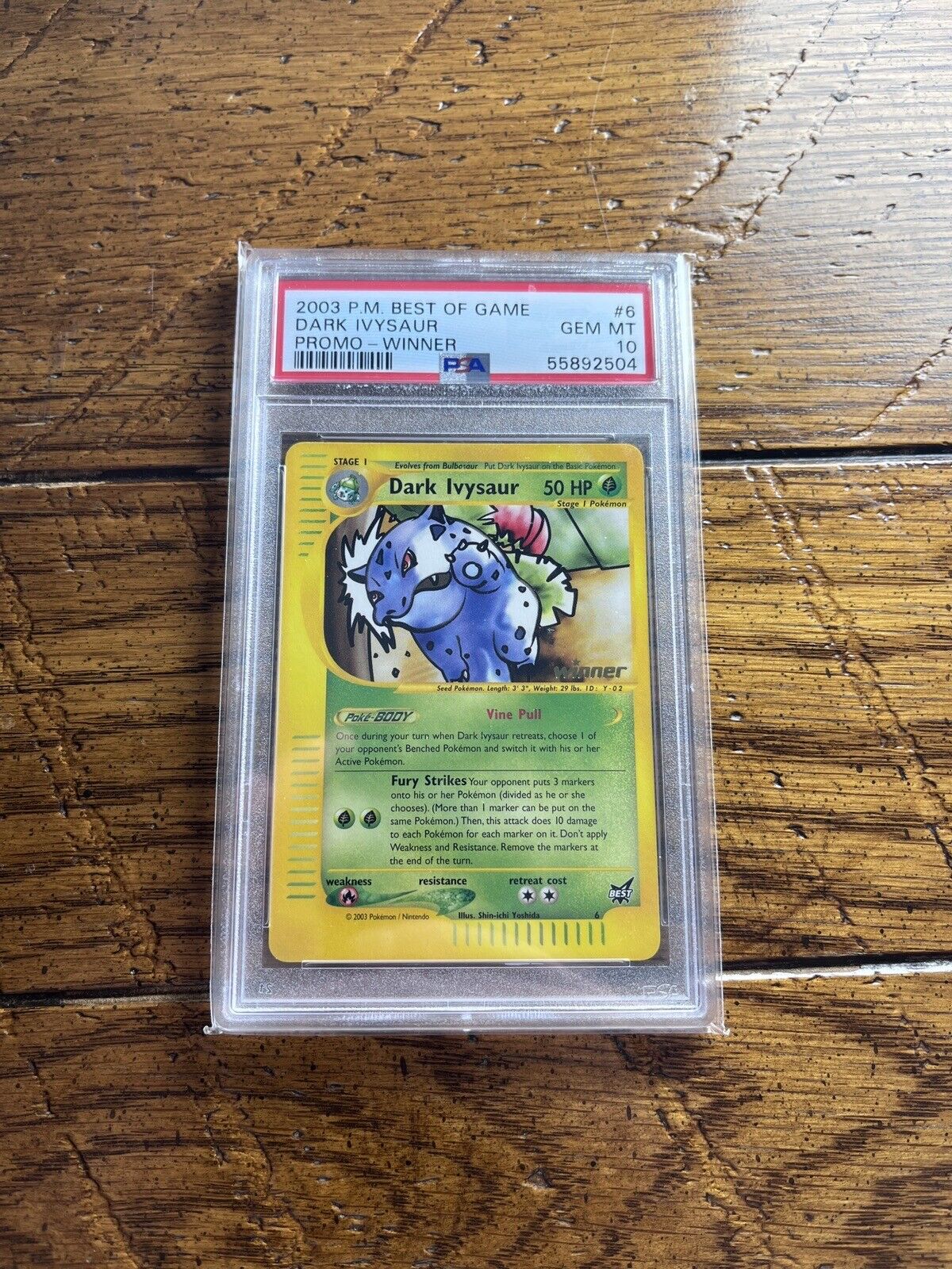 Dark Ivysaur 2003 Best of Game #6 Winner PSA 10 Price Guide - Sports ...