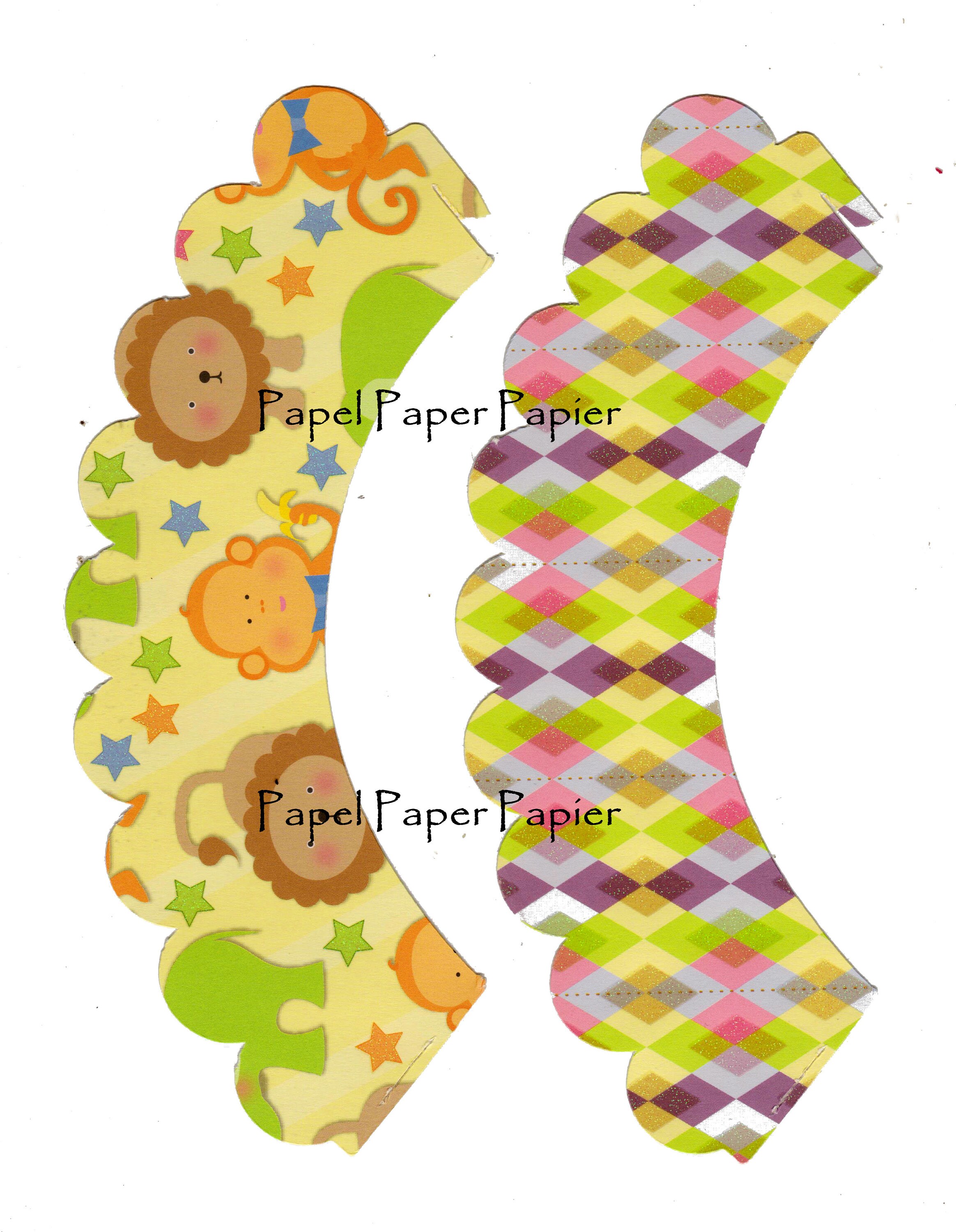 Set of Children Cupcake Wrappers Digital Download - Etsy