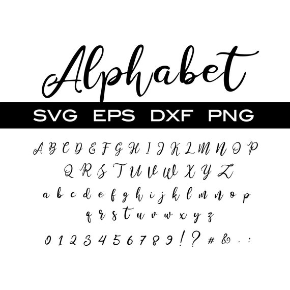 Alphabet SVG SVG Fonts Font Svg Letters Svg Silhouette - Etsy