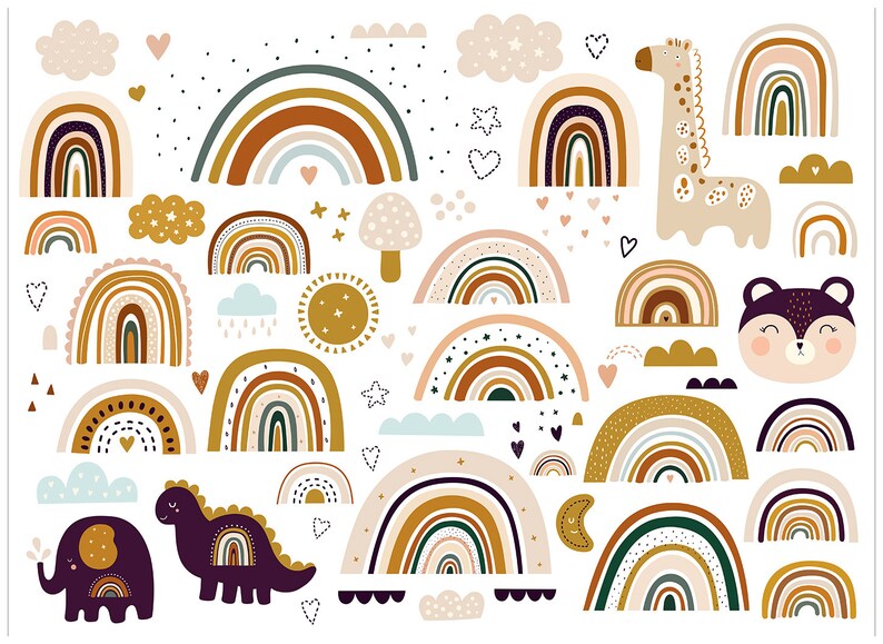 Download Rainbow Bundle clipart Rainbow svg Boho Rainbow Bundle ...