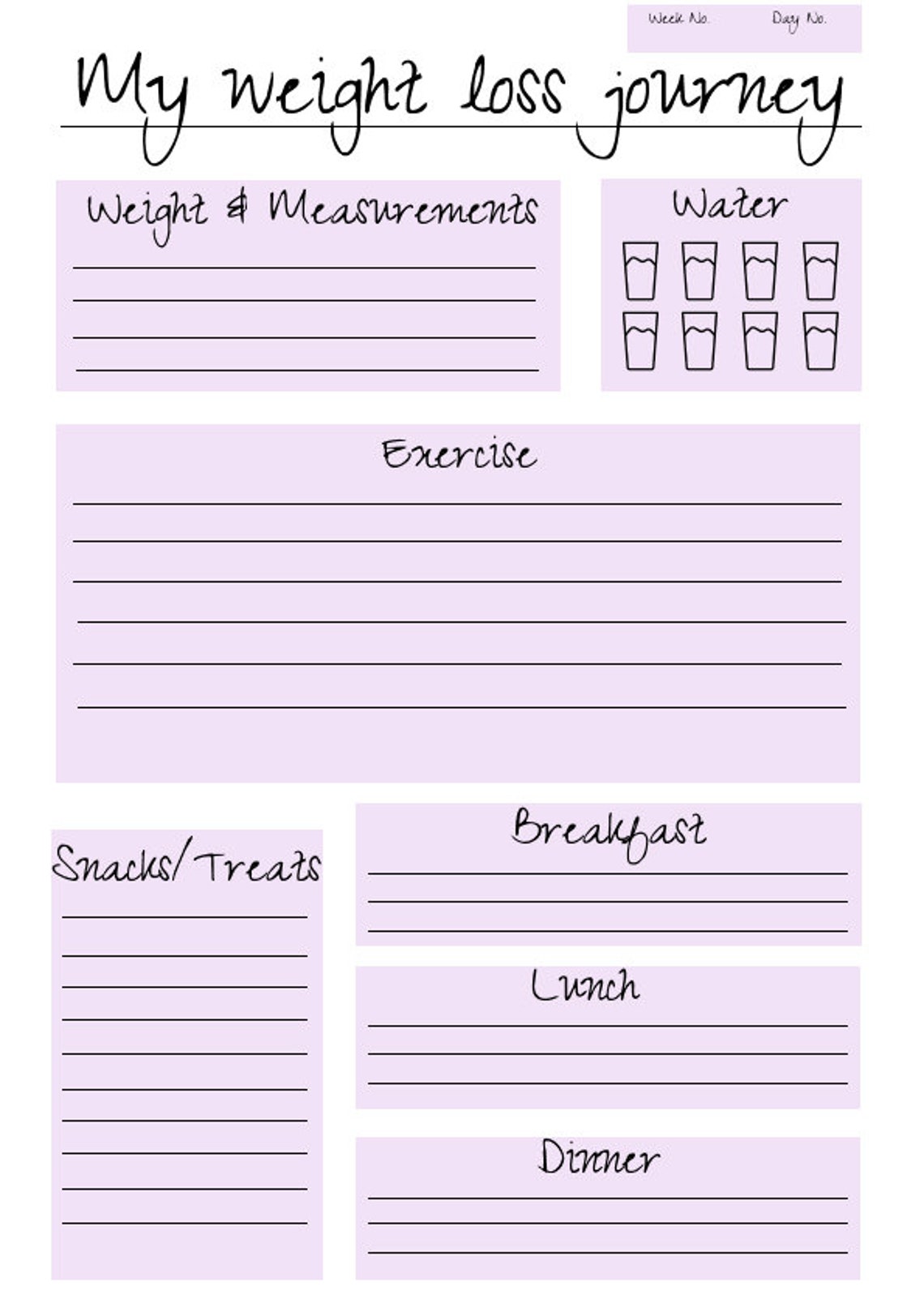 Weight Loss Journal Template