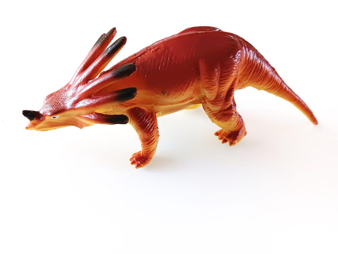 Imperial 1985 Dinosaur Styracosaurus Vintage Toy Rubber Dino 10.5 Very ...