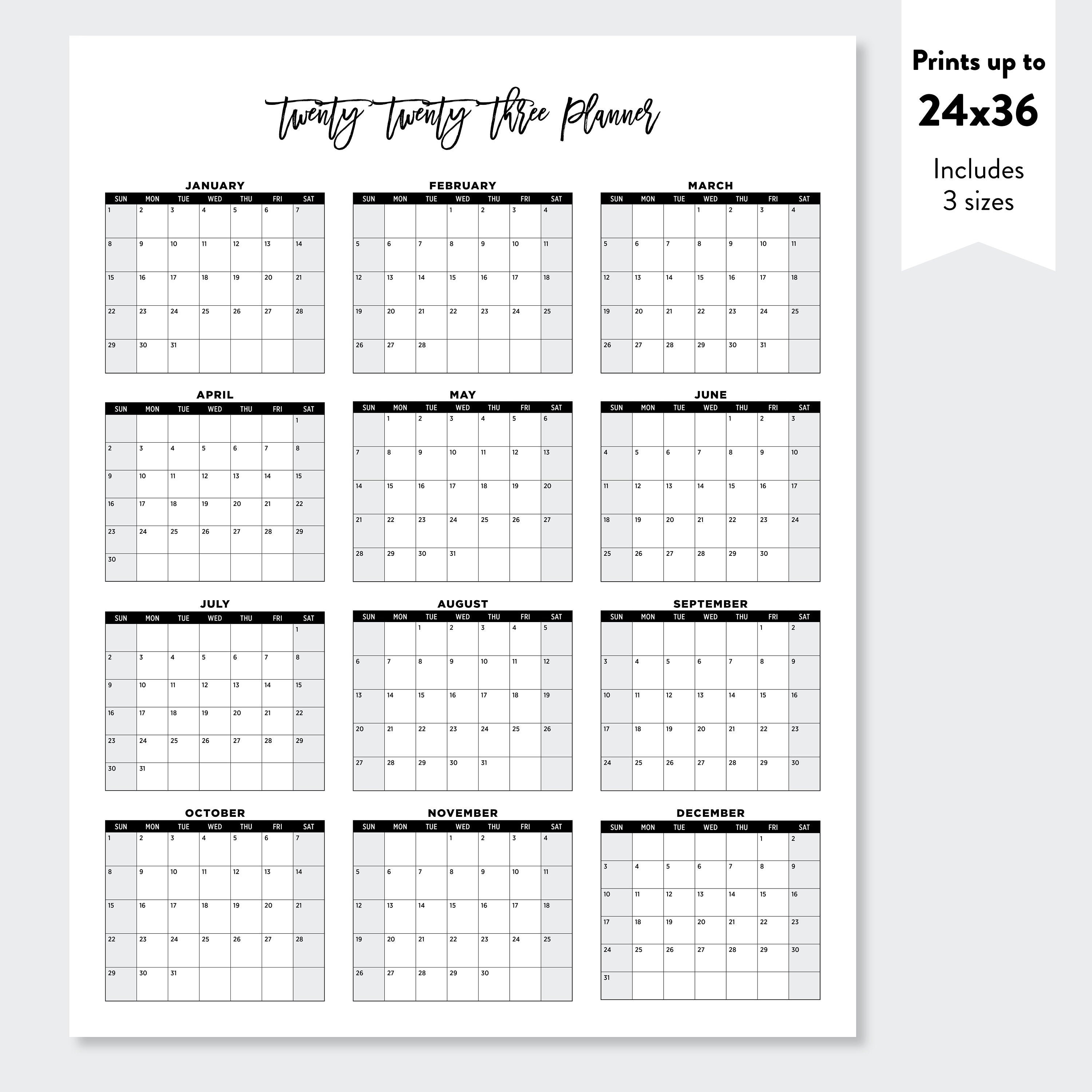 Planner Calendar 2023 Printable - Printable Calendar 2023