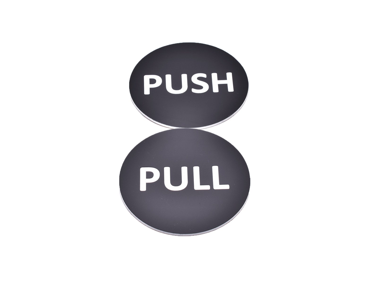 Push & Pull Circular Adhesive Door Signs - Etsy