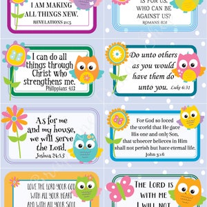 Scripture Memory Cards for Kids. 24 Bible Verse Cards for Children ...