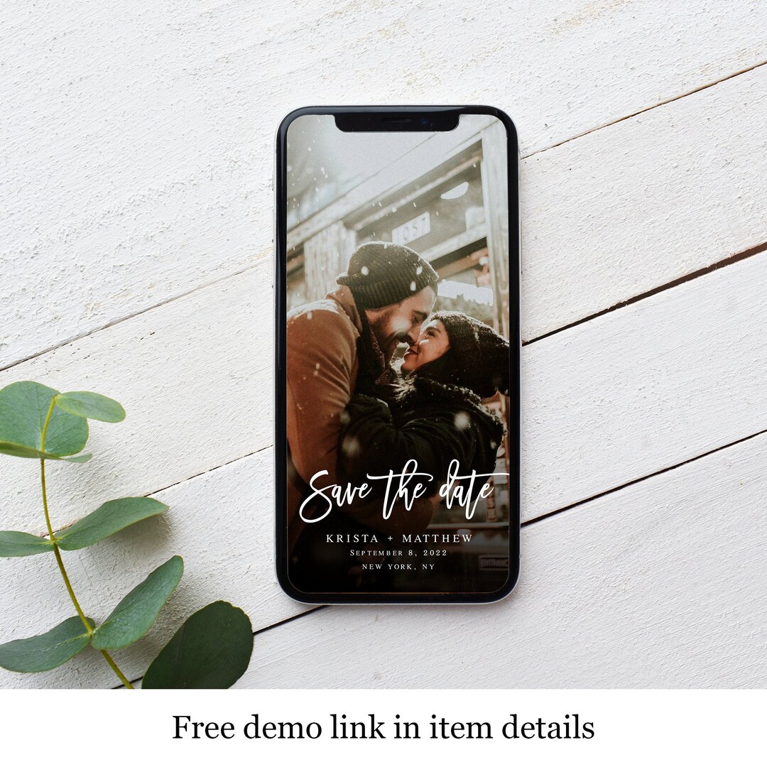 Electronic Save the Date Template, With Photo, Picture, Text Message ...