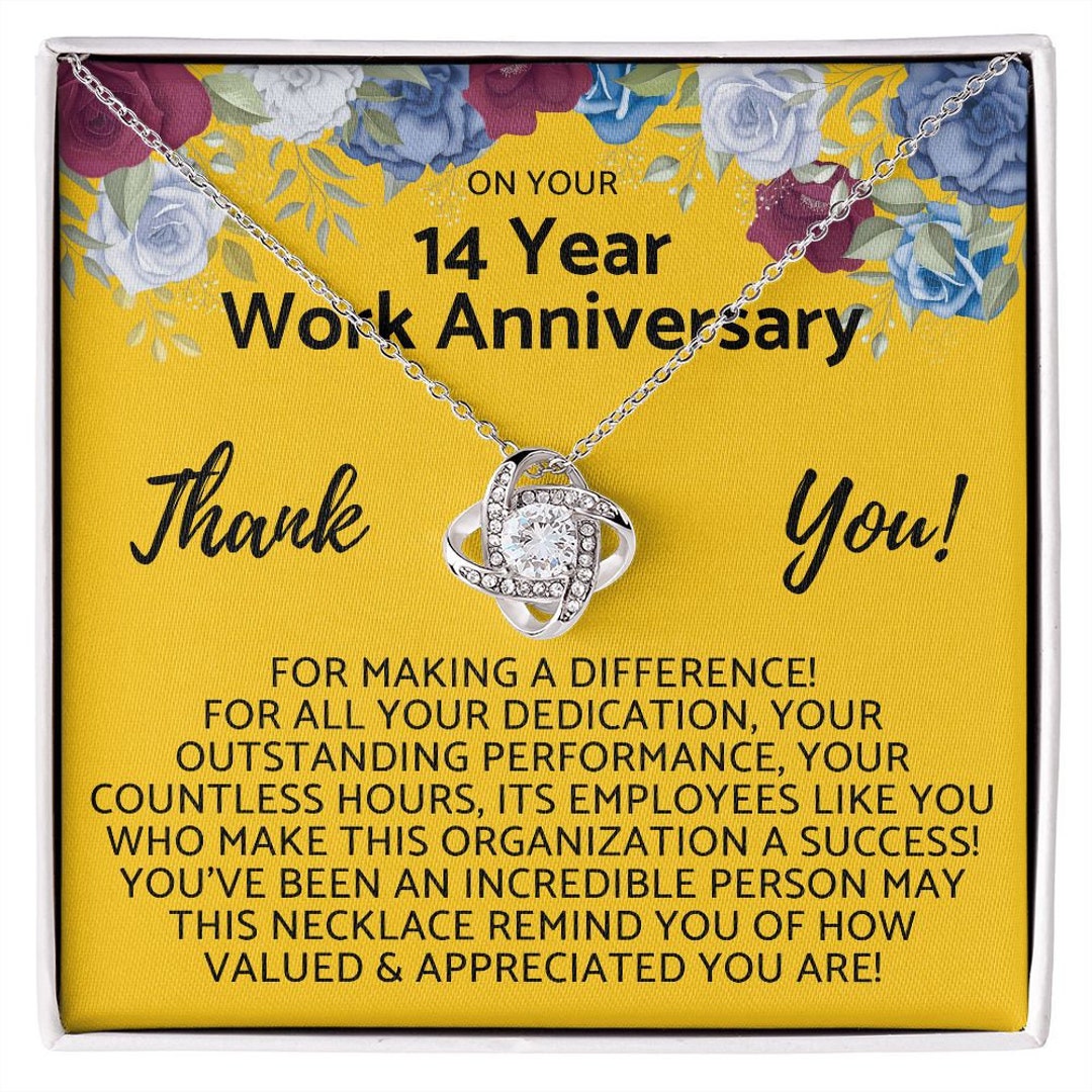 Buy Happy 14th Year Work Anniversary 14 Year Job Work Service ...