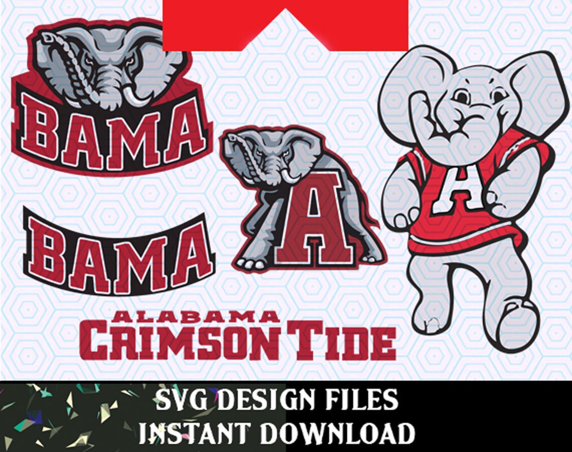 Download Alabama Crimson Tide Logo SVG Vinyl Cutting Decal for Mugs T