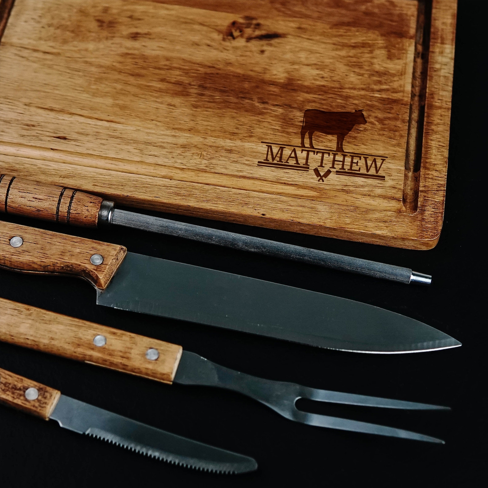 Personalized Grill Set Laser Engraved BBQ Tools With Carrying - Etsy