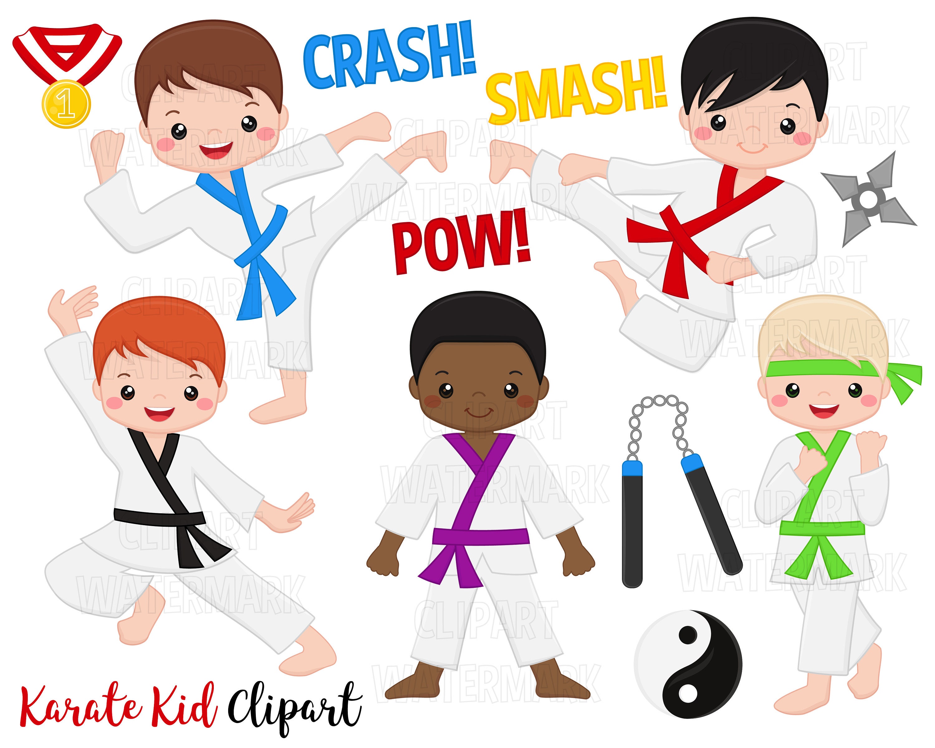 Karate Kids Clipart