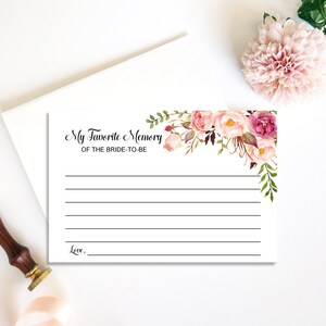 Favorite Memory With Bride Pink Floral Boho Bridal Shower Share Your ...