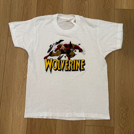 RARE 80s Marvel Comics X-Men Wolverine T-shirt (M) - image 2