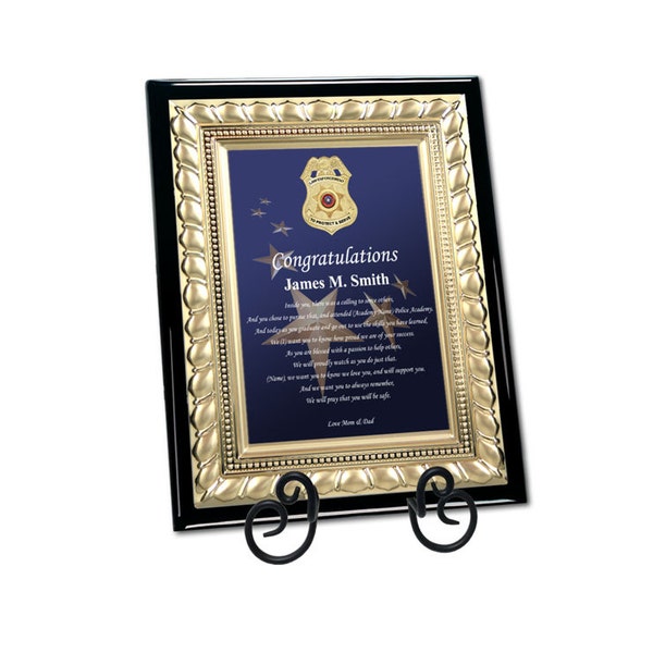 Police Officer Graduation Plaque - Etsy