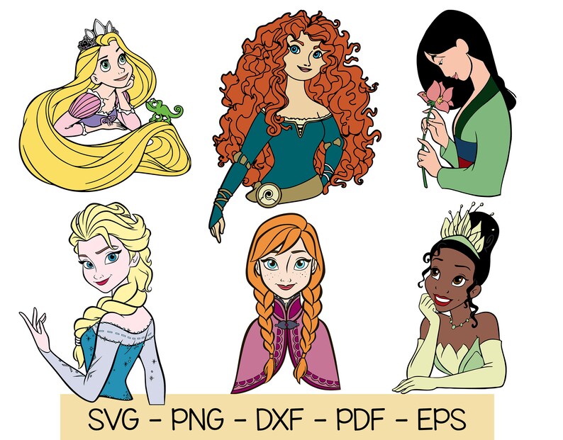 Disney Princess SVG Bundle Layered Svg Disney Trip Svg - Etsy