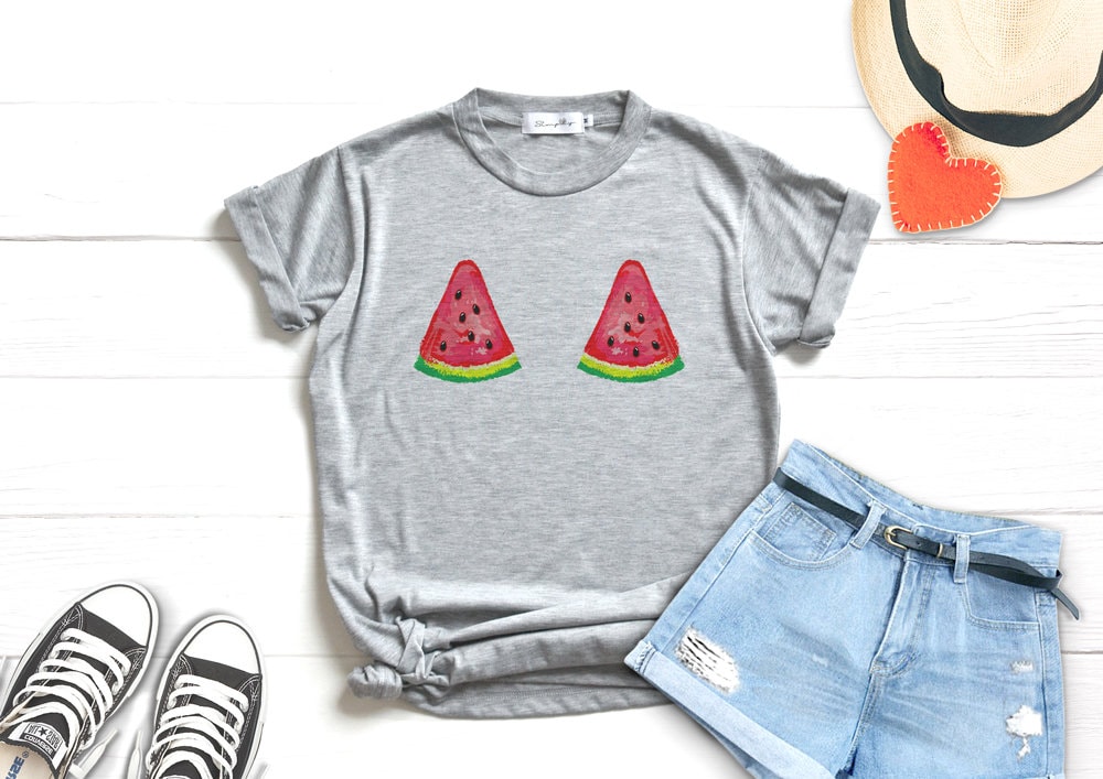 Watermelon Shirt Watermelon Boob Shirt Boob Boobs Shirt - Etsy