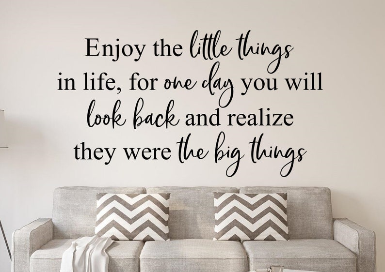 Enjoy the little things wall decal Enjoy the little things | Etsy