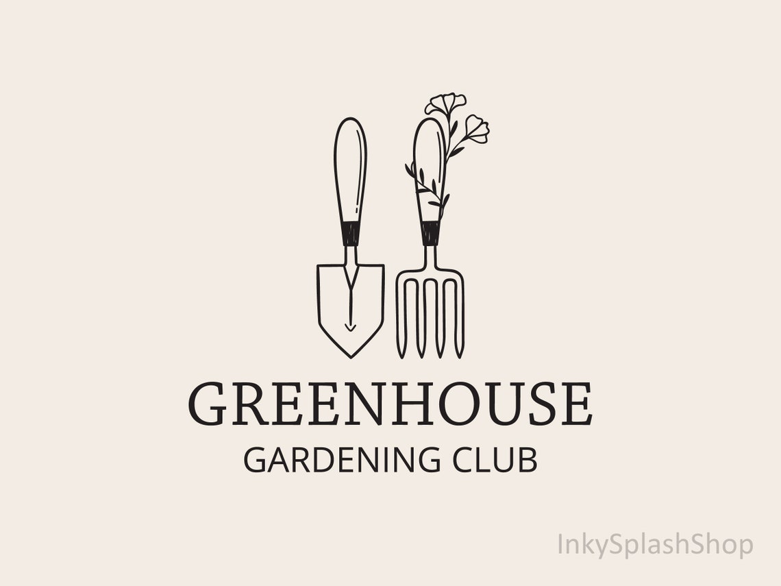 Premade Logo Garden Tools & Flowers Customized Logo Design for - Etsy