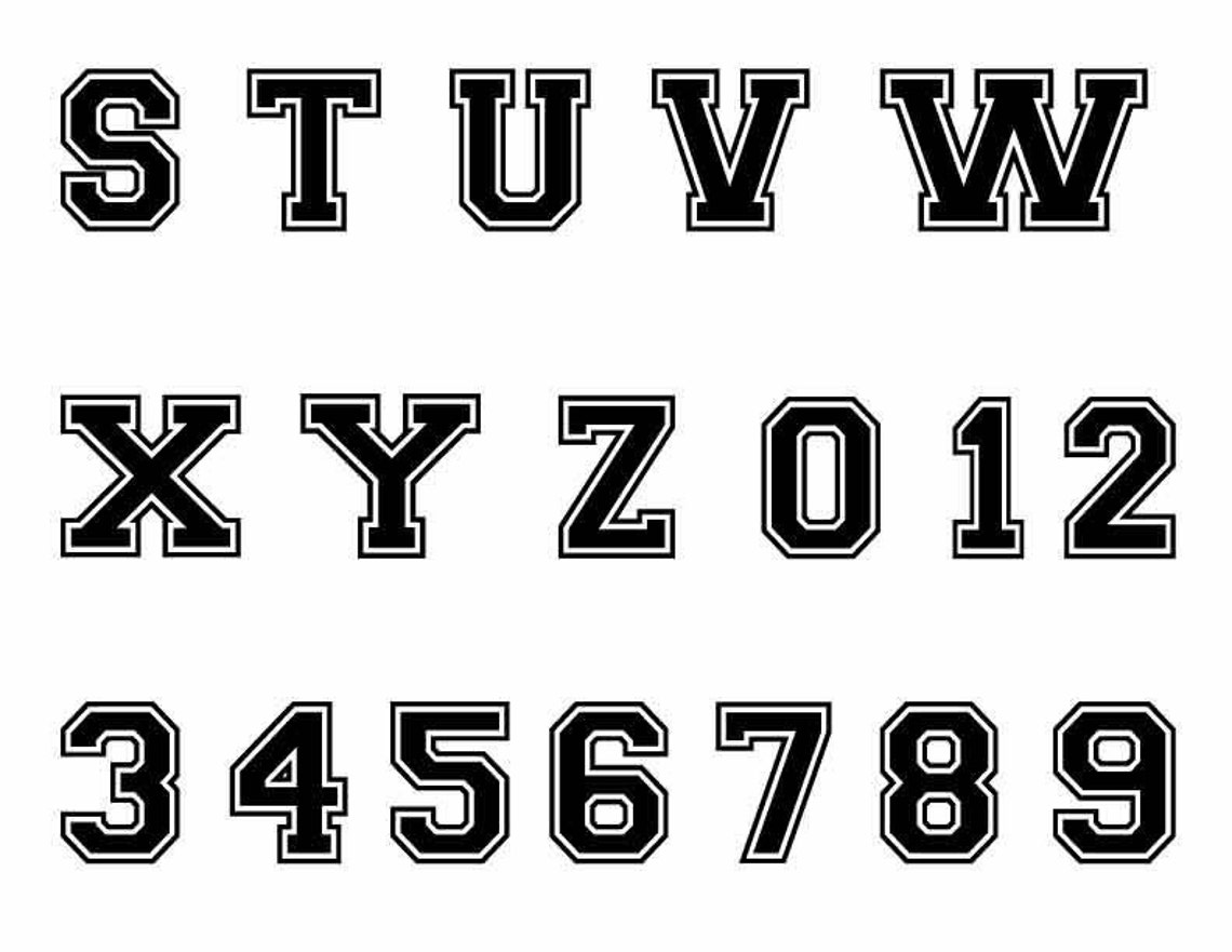 Varsity Font SVG