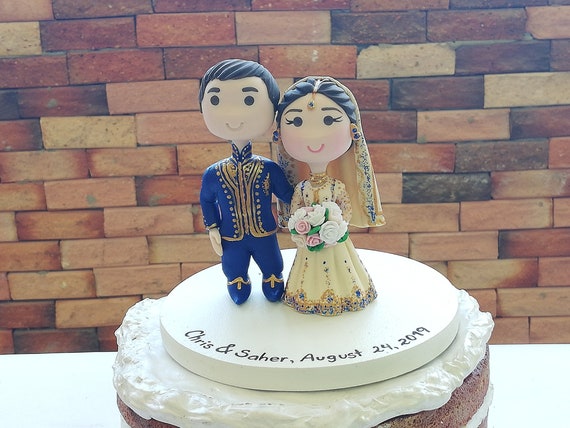 Pastel de bodas indio Topper Anime Pareja Novia y novio Tema - Etsy México