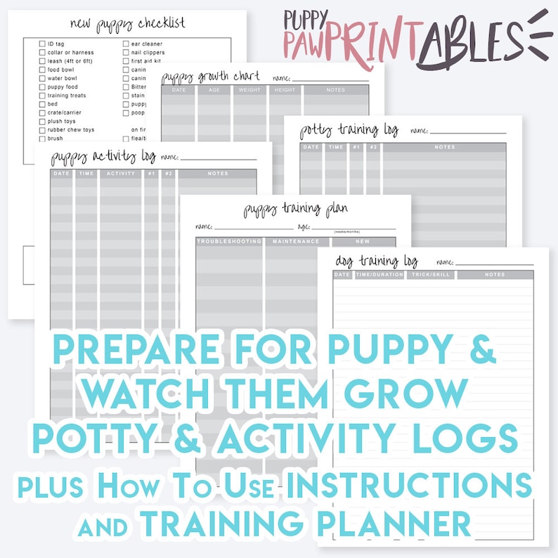 Ultimate Dog Owner Printable Planner Binder, Pet Care Veterinary ...