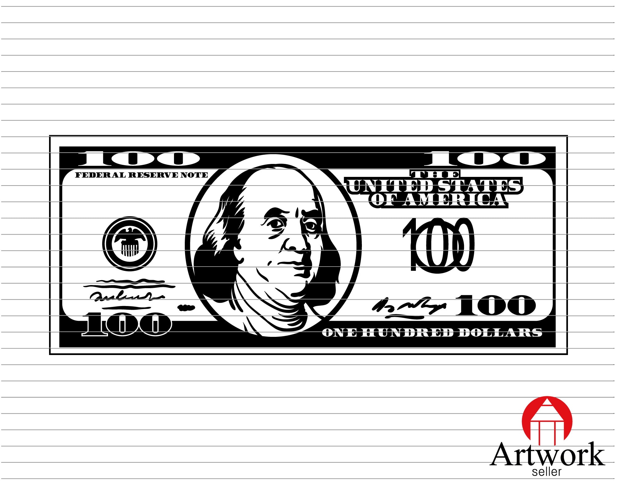 100 Dollar Bill SVG File,Money SVG,Cash Money SVG,Money Sign Svg ...