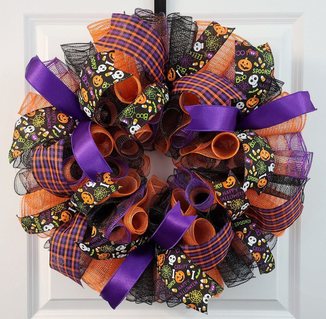 Halloween Themed Wreath, Spooky Fall Decorations, Halloween Wreaths for ... image.