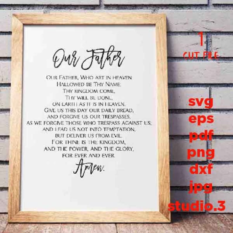 Our Father Prayer SVG