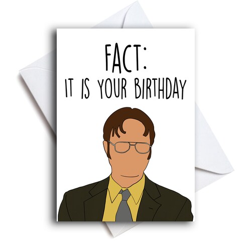 The Office Birthday Card It is Your Birthday Card Dwight Jim - Etsy