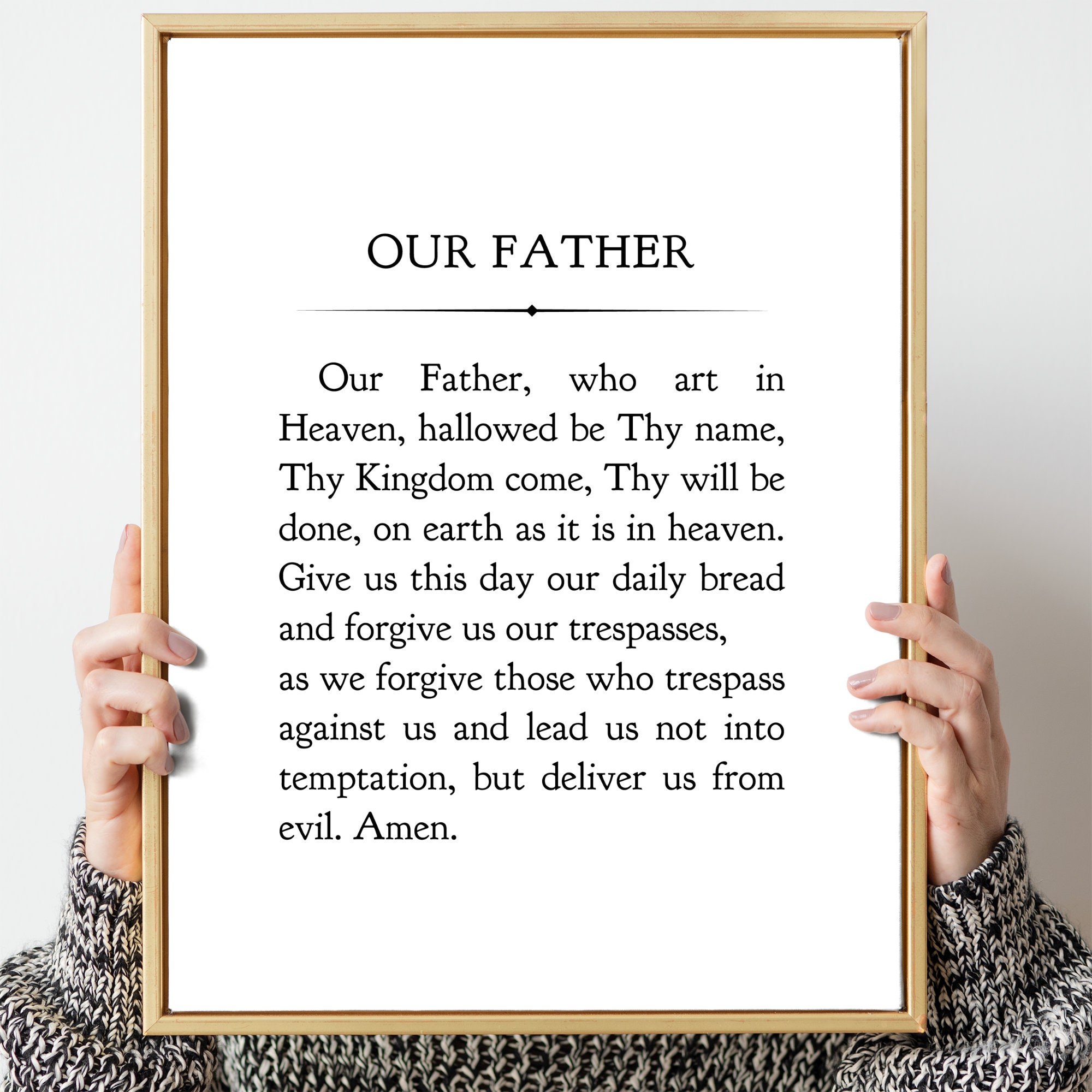 Our Father Prayer Printable Free