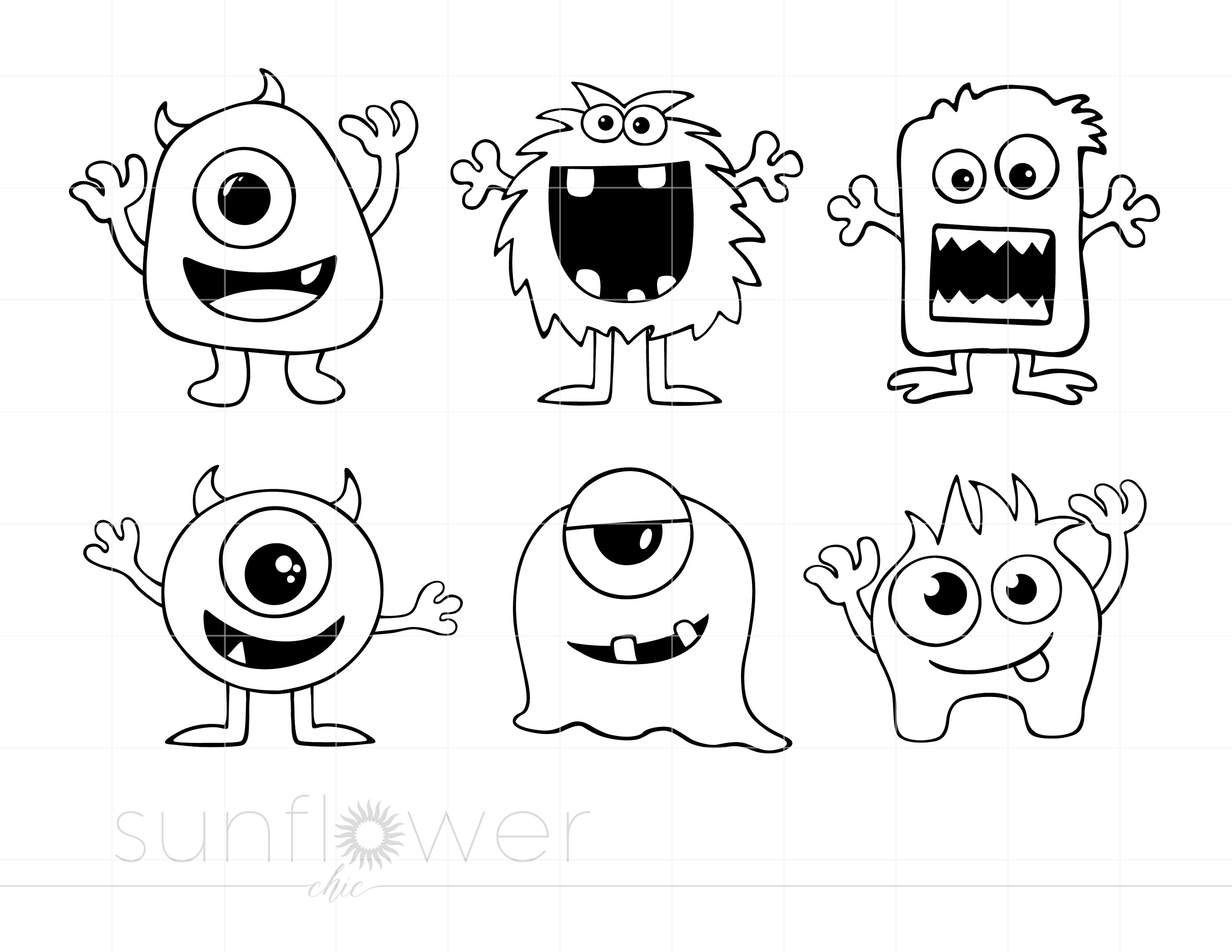 Blank Monster Outline