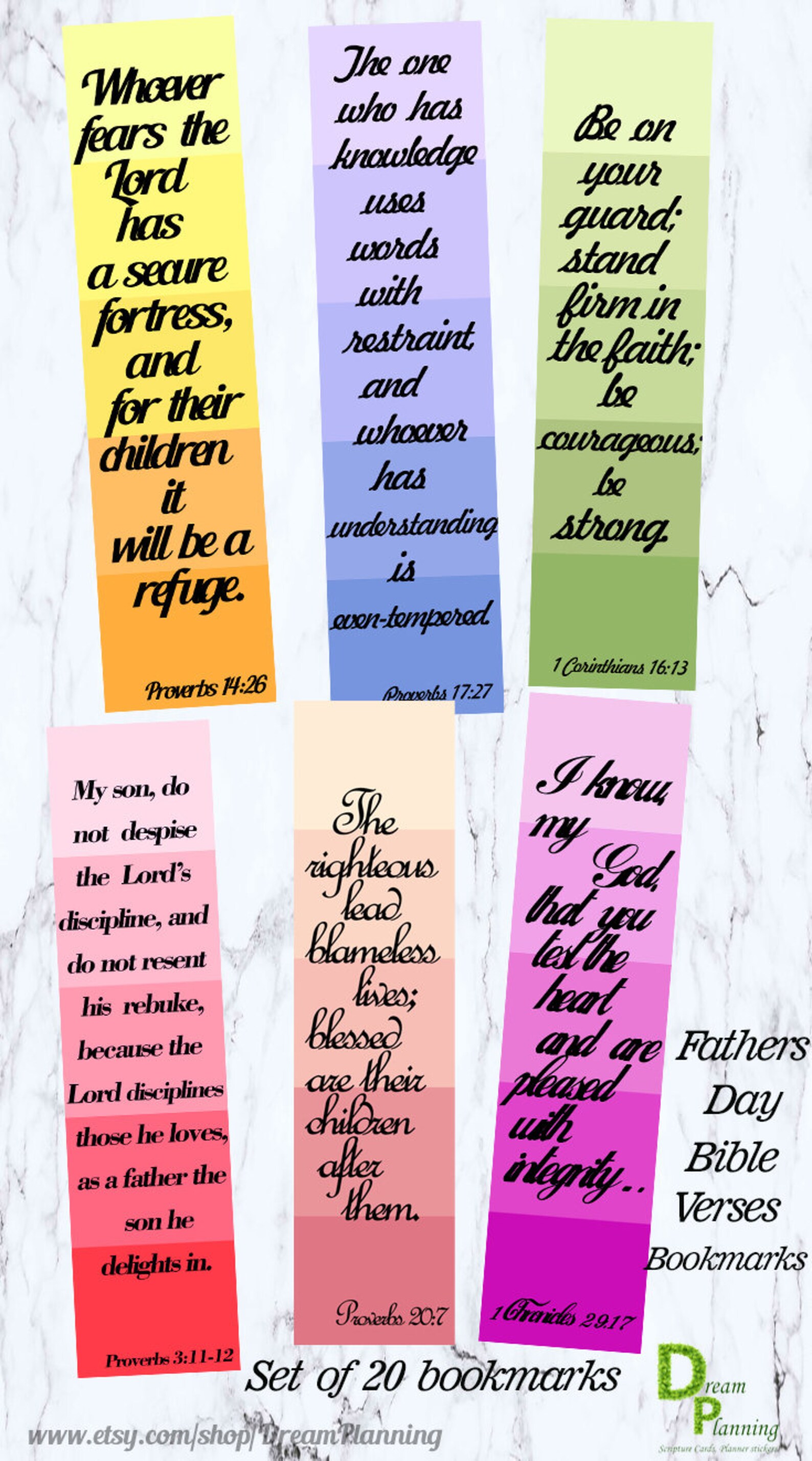 Christian Father's Day Bookmarks Christian Bookmarks Printable Bible ...