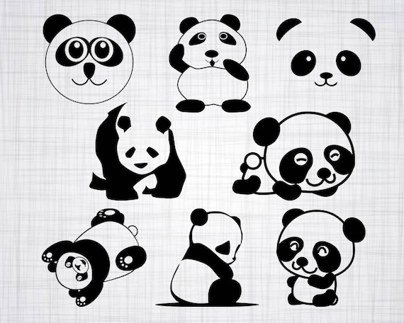 Download Panda SVG Bundle Panda SVG Panda Clipart Panda Cut Files ...