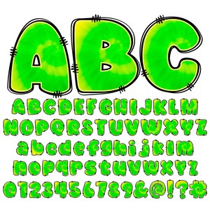 Tie Dye Alphabet PNG, Doodle Alphabet, Transparent PNG, Doodle Letters ...