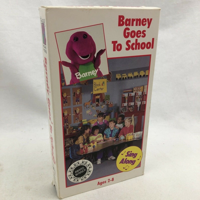 Barney Goes to School VHS Sing Along Dinosaur 1989 Original - Etsy