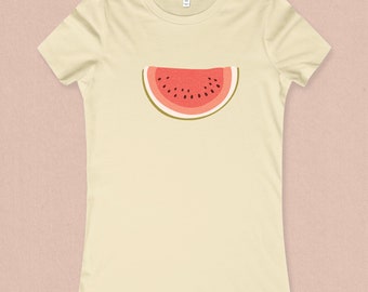 Minimal Watermelon Graphic T-shirt for Women Fun Retro | Etsy