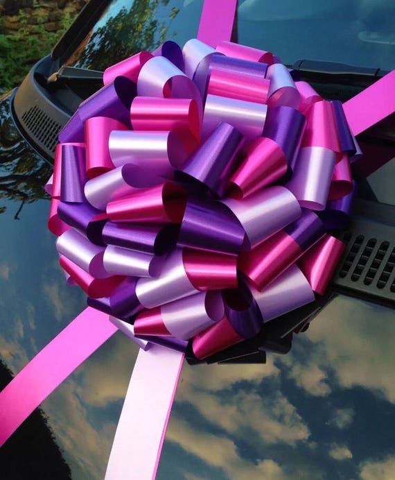 Giant gift bow Mega car Bow Hot pink/Lilac/Purple bow 30cm | Etsy