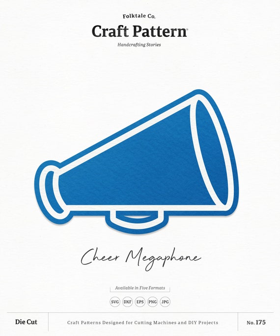 Cheer Megaphone SVG Craft Pattern Megaphone SVG Cheerleader - Etsy