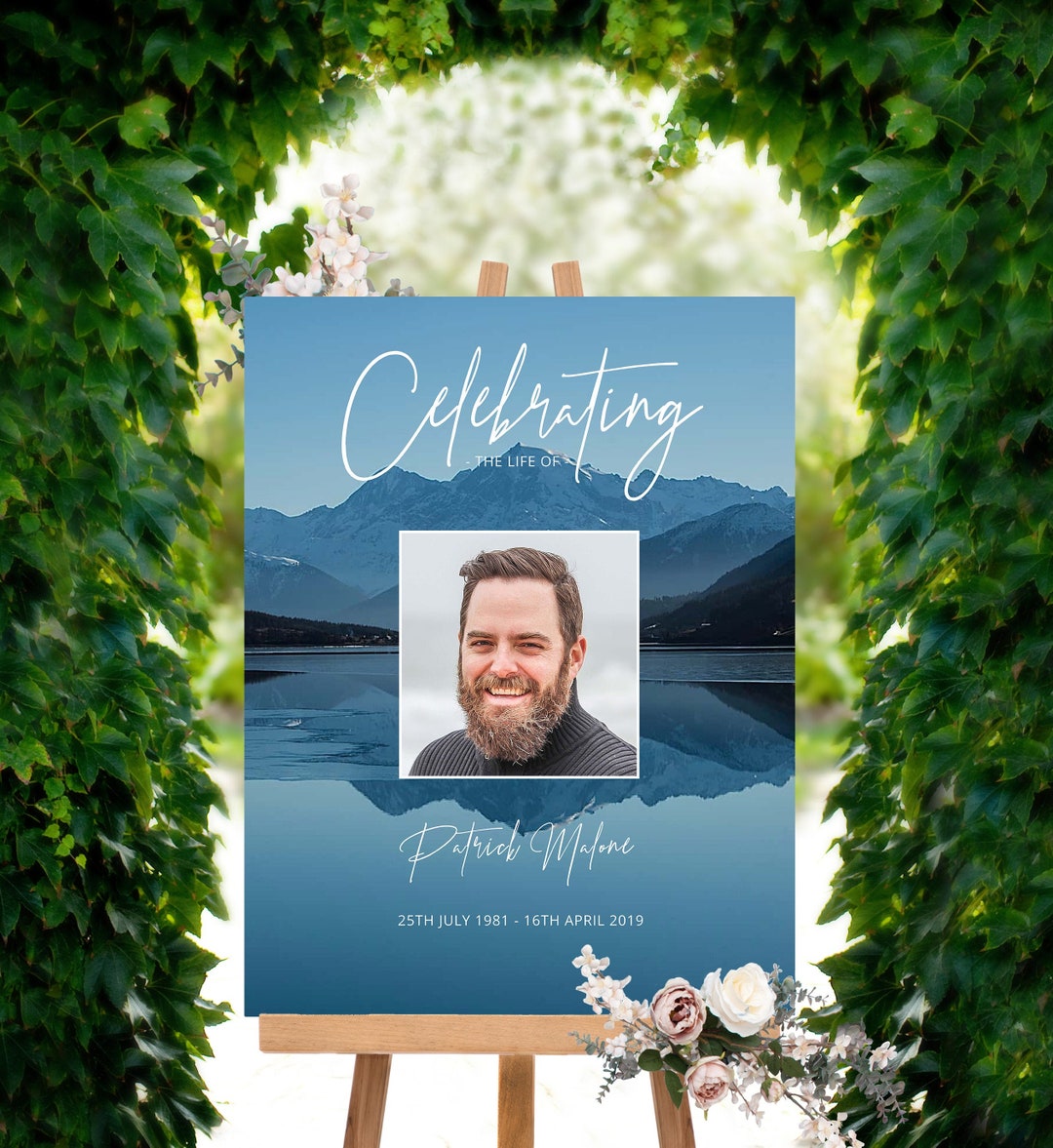 Funeral Sign Funeral Welcome Sign Printable Funeral - Etsy