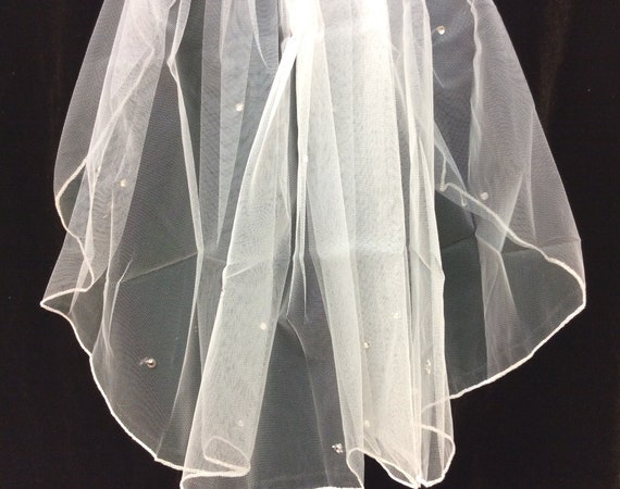 Elegant, Beautiful Tulle Veil, 1 Layer Bridal Vei… - image 7