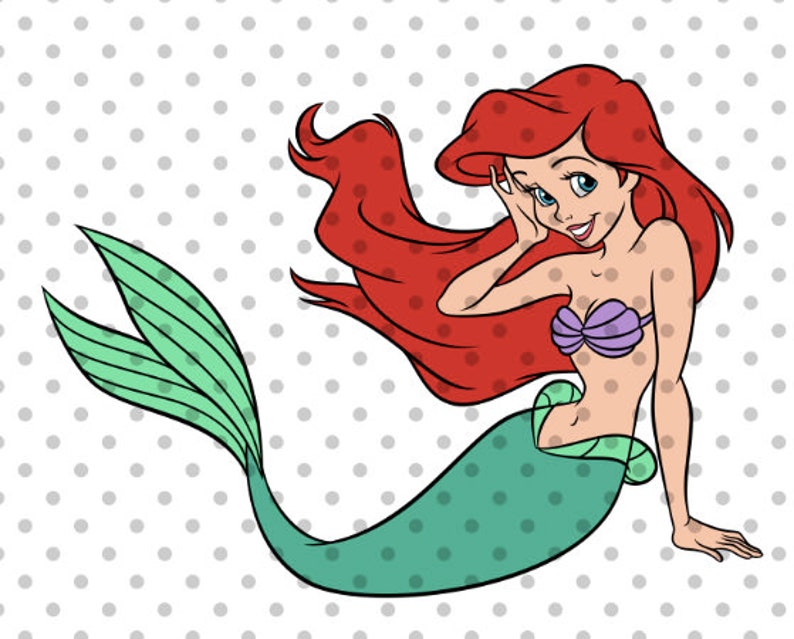 LAYERED Ariel svg Ariel cut file Ariel cricut sebastian | Etsy