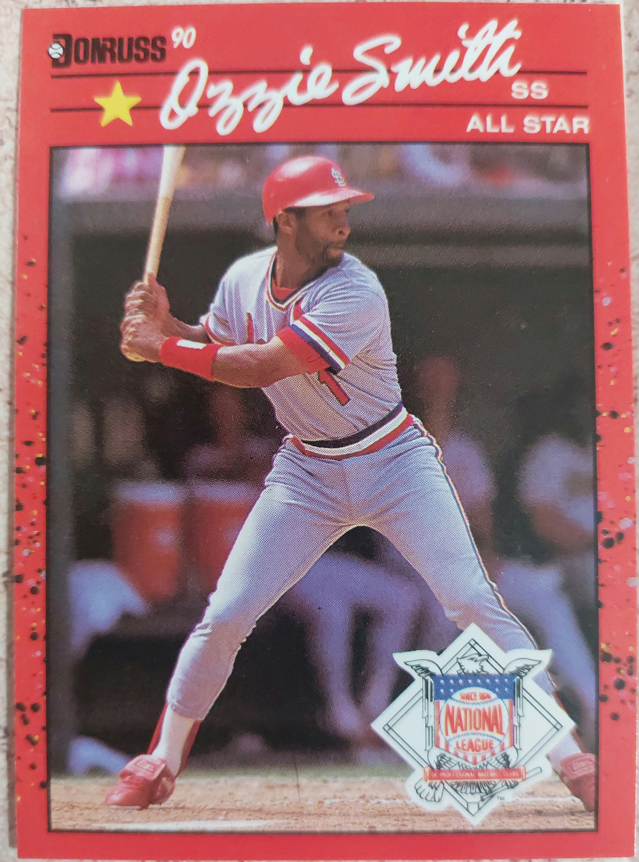 Ozzie Smith All Star Baseball Card Donruss 1990 710. Error Card - Etsy