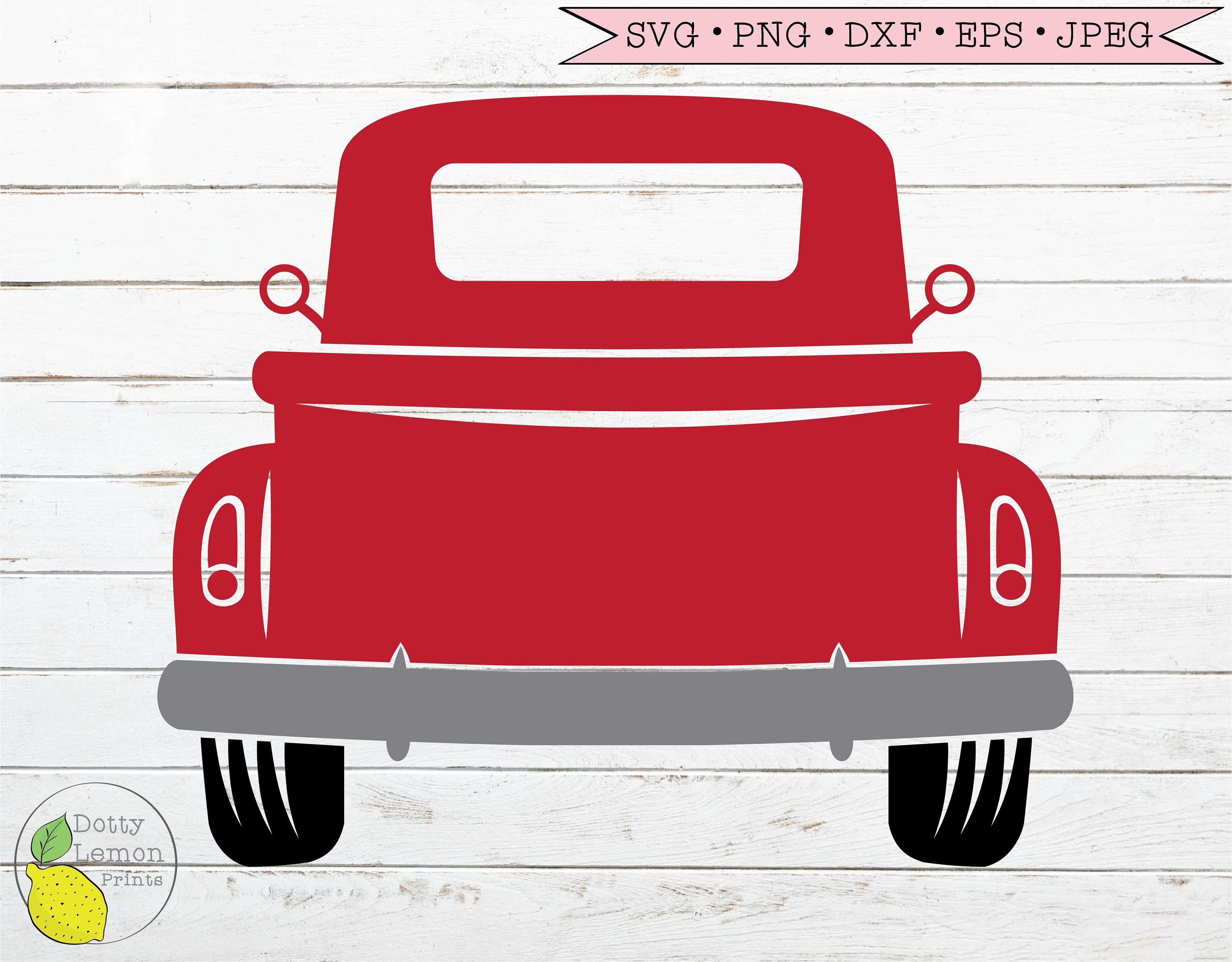 Red Farm Truck SVG